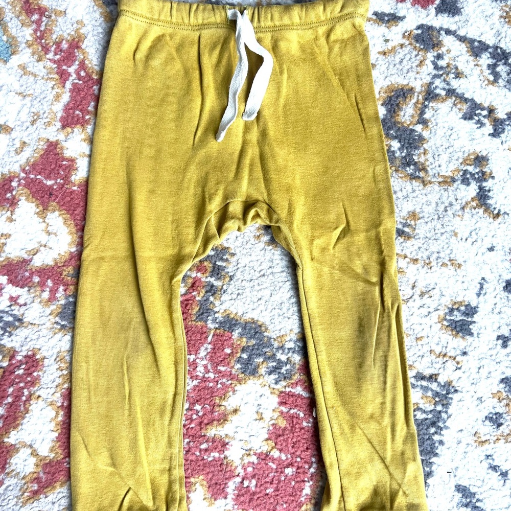 Mabo organics 18 moDrawstring Jogger Pants in Mustard Yellow
